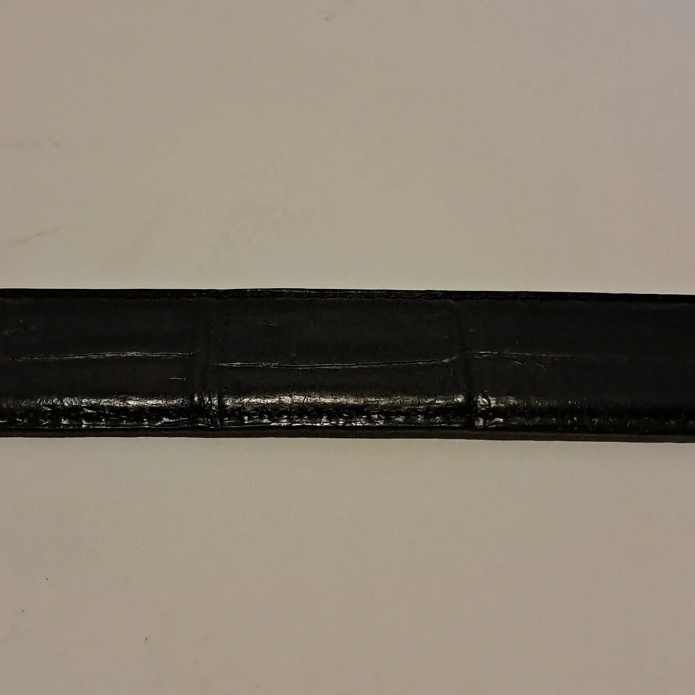Brighton Men Black Belt Leather Alligator Embossed 32103 Size 34 Preowned